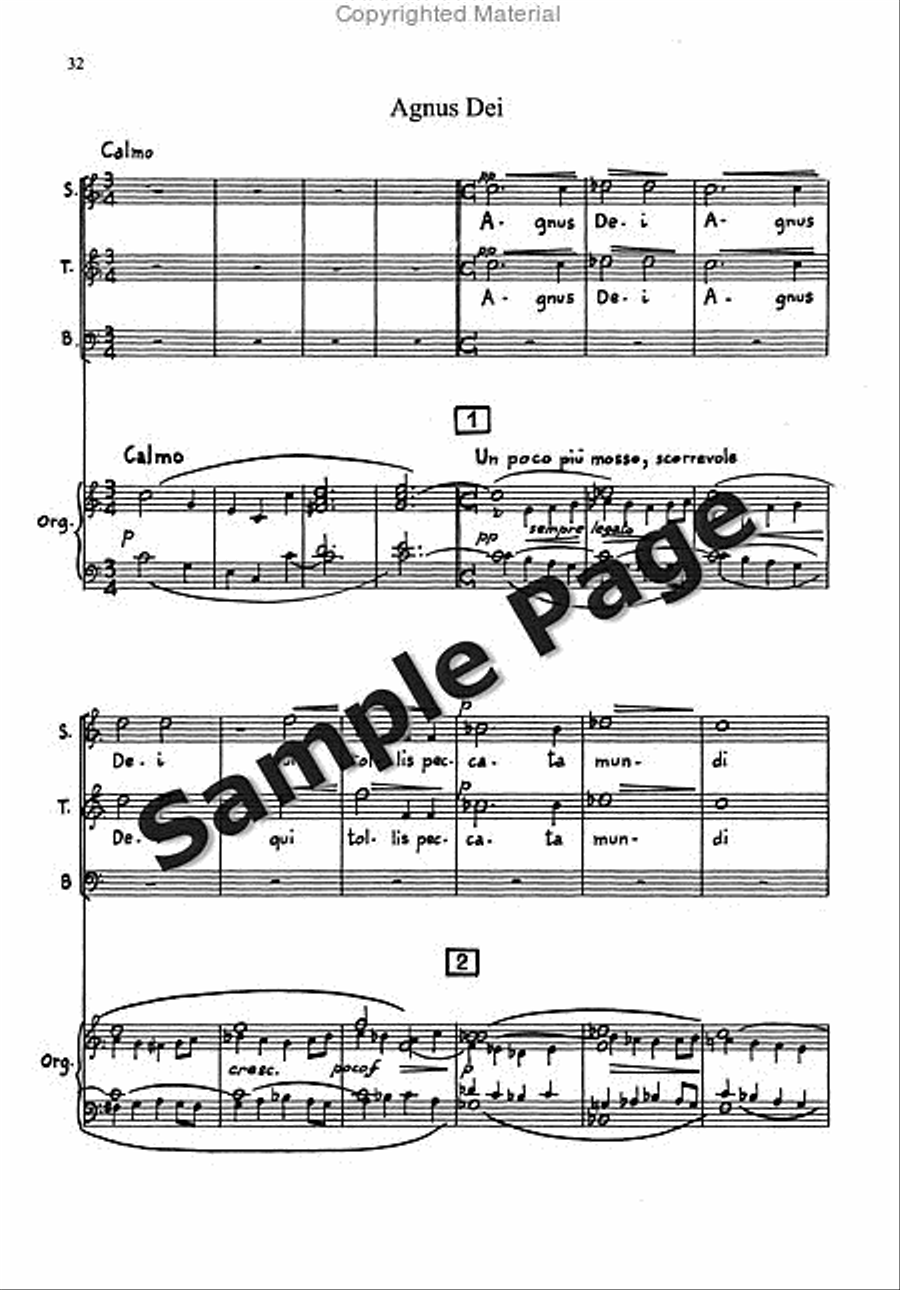 Messa Breve For Mixed Choir (3 Voices Stb) And Organ STB scores gallery preview page 31