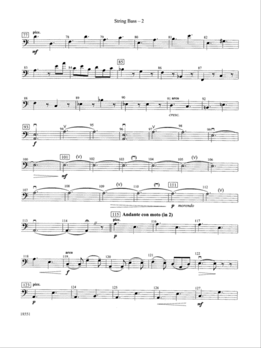 Bailes para Orquesta (For Two Solo Violins and String Orchestra): String Bass String Orchestra scores gallery preview page 2