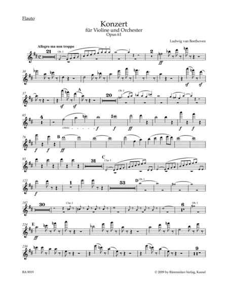 Konzert fur Violine und Orchester D-Dur op. 61