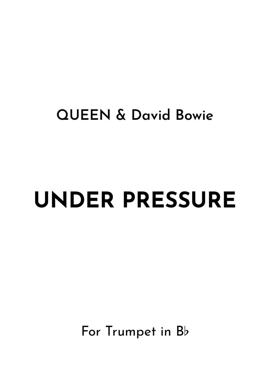 Under Pressure B-Flat Trumpet scores gallery preview page 1