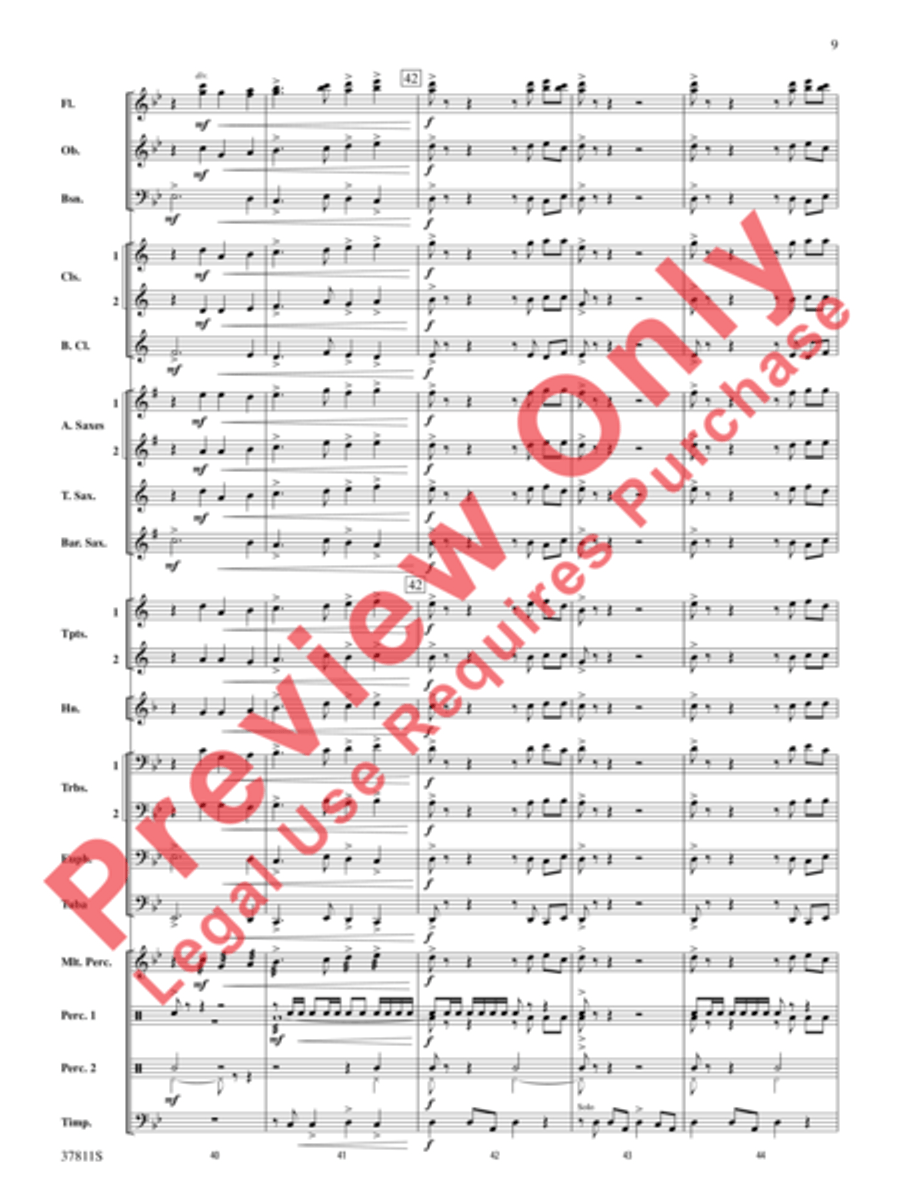 Desperate Pursuit Concert Band scores gallery preview page 10