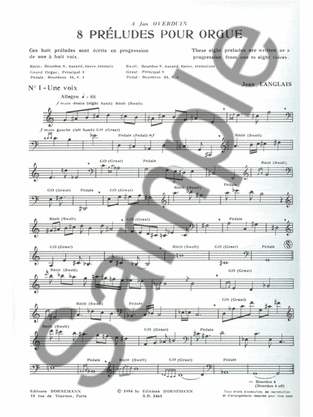 8 Preludes (organ)