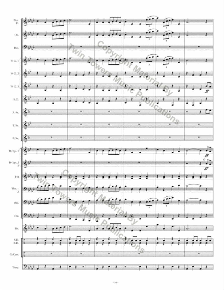 Fort Valley March Concert Band scores gallery preview page 17