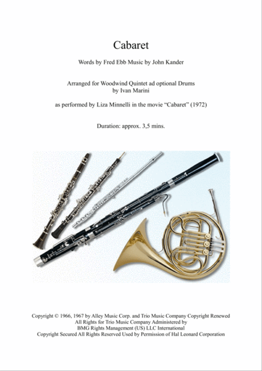 Cabaret Woodwind Quintet scores gallery preview page 1