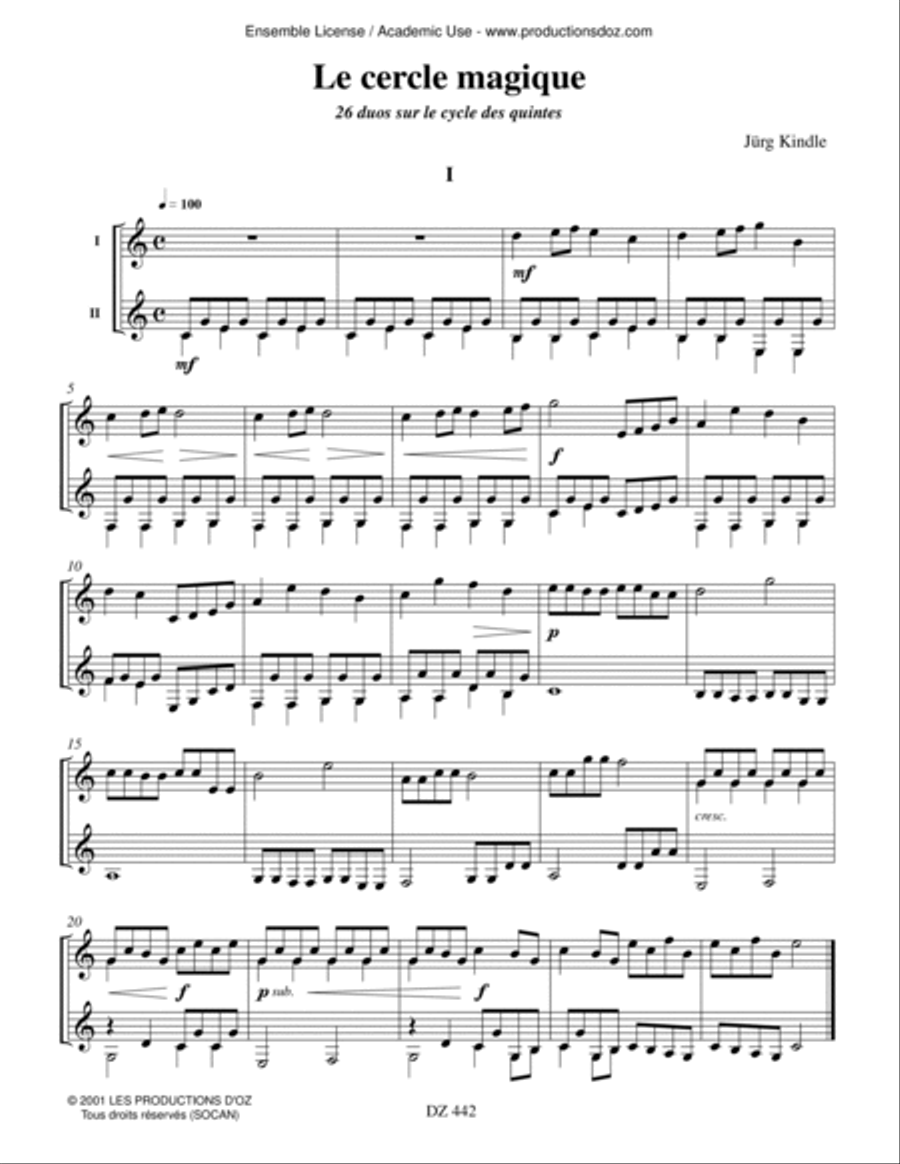Le cercle magique Classical Guitar scores gallery preview page 3