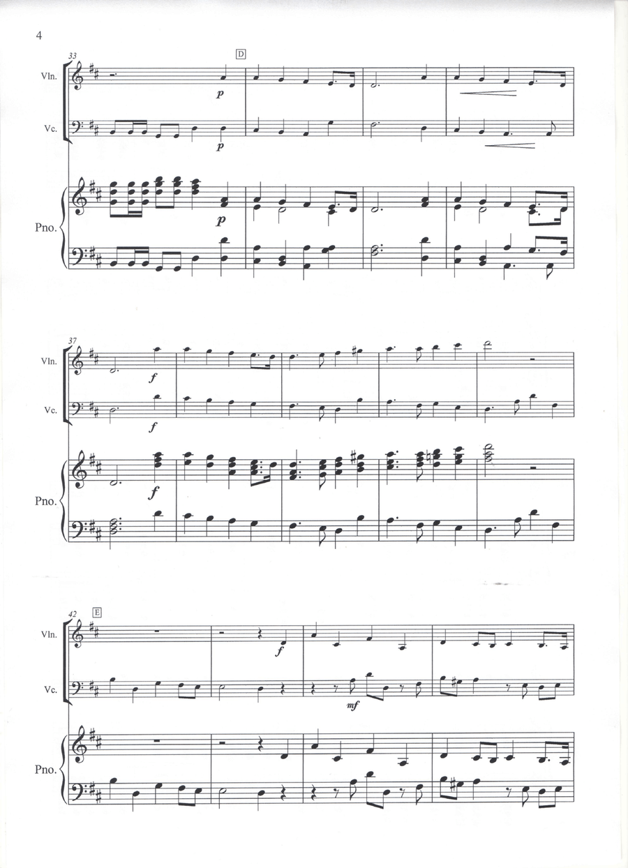 Hallelujah - G. F. Haendel - Violin Cello & Piano Piano Trio scores gallery preview page 4