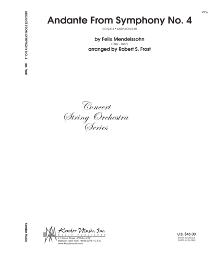 Andante From Symphony No. 4 - Full Score