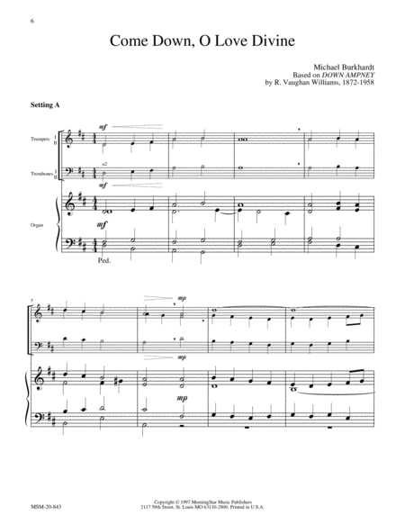 Five Hymn Accompaniments for Brass Quartet and Organ, Set 2 image number null