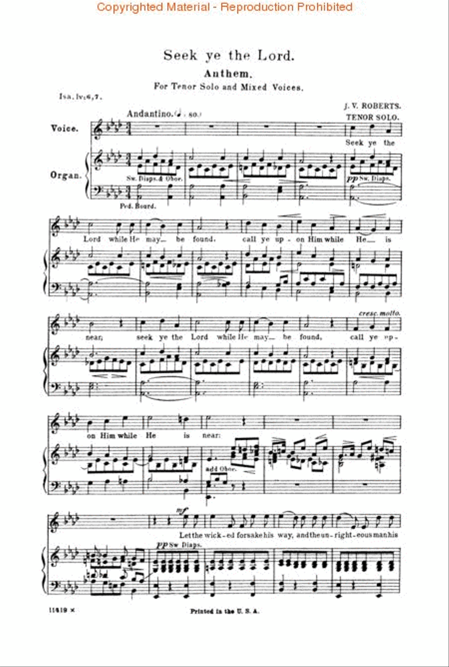 Seek Ye the Lord 4-Part scores gallery preview page 2