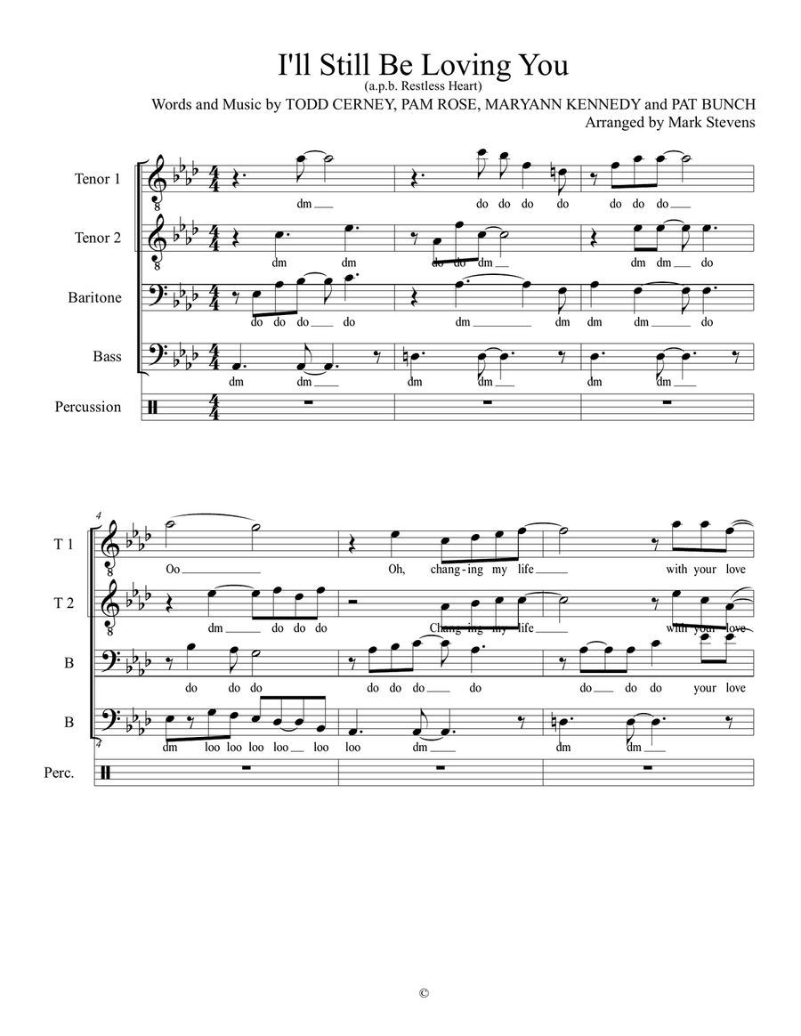 I'll Still Be Loving You TTBB scores gallery preview page 2