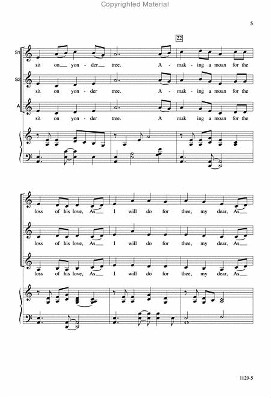 The Turtle Dove - SSA Octavo SSA scores gallery preview page 4