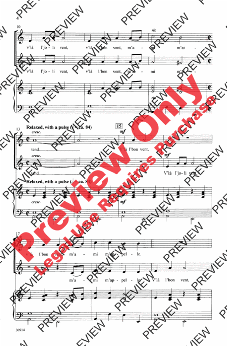 V'la l'Bon Vent V'la l'Bon Vent 2-Part scores gallery preview page 4