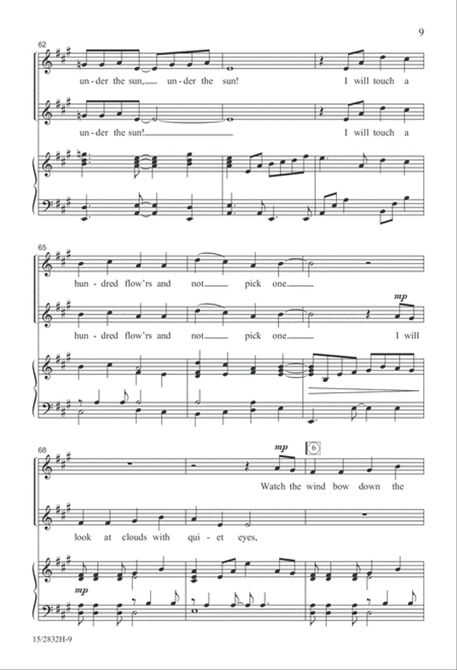 Afternoon on a Hill SSA scores gallery preview page 9