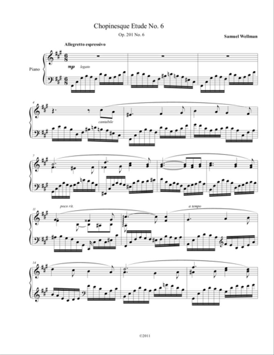 Chopinesque Etude No. 6 in F-sharp Minor Piano Method scores gallery preview page 1