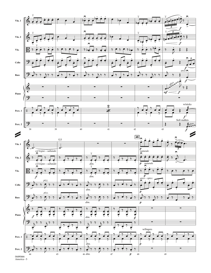 America (from West Side Story) - Full Score Orchestra scores gallery preview page 5