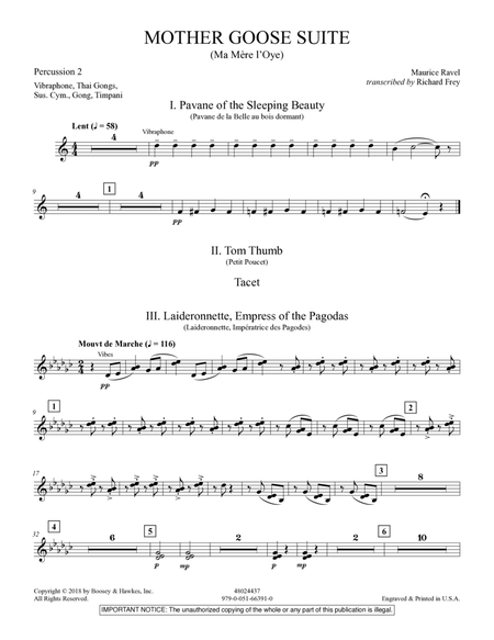 Mother Goose Suite (Ma Mére L'Oye) (arr. Richard Frey) - Percussion 2