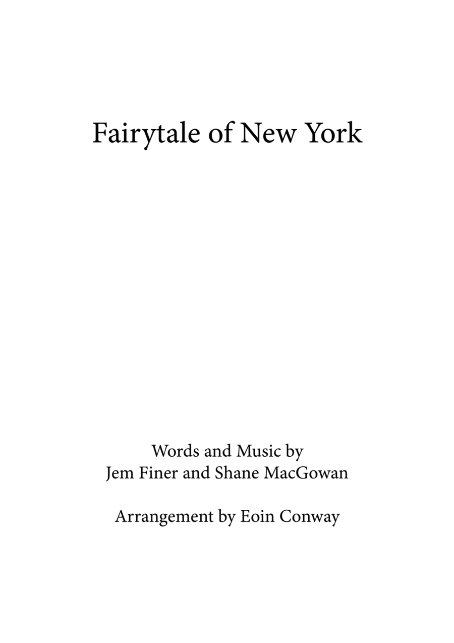 Fairytale Of New York TTBB scores gallery preview page 1