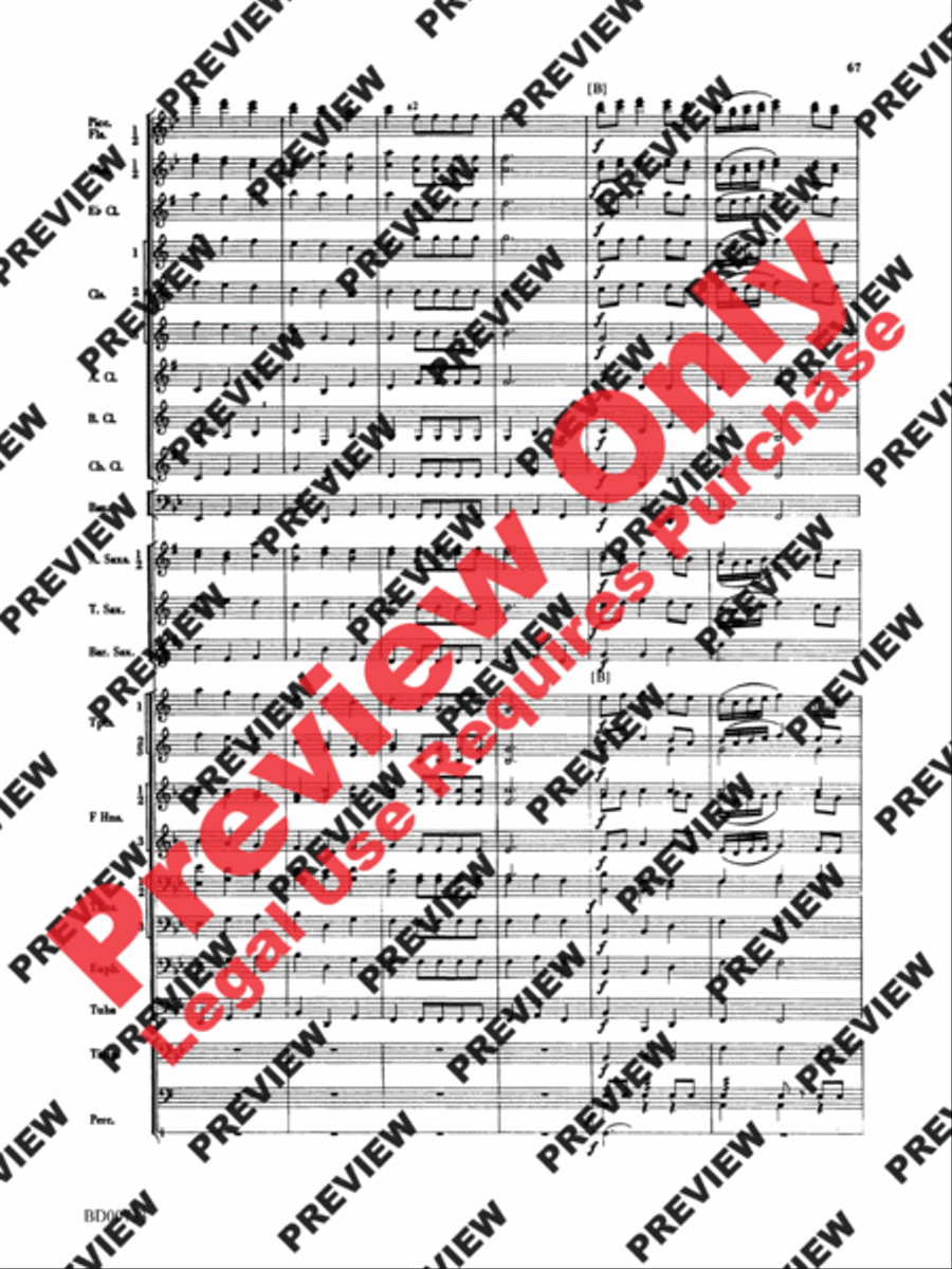 Water Music Suite Concert Band scores gallery preview page 67