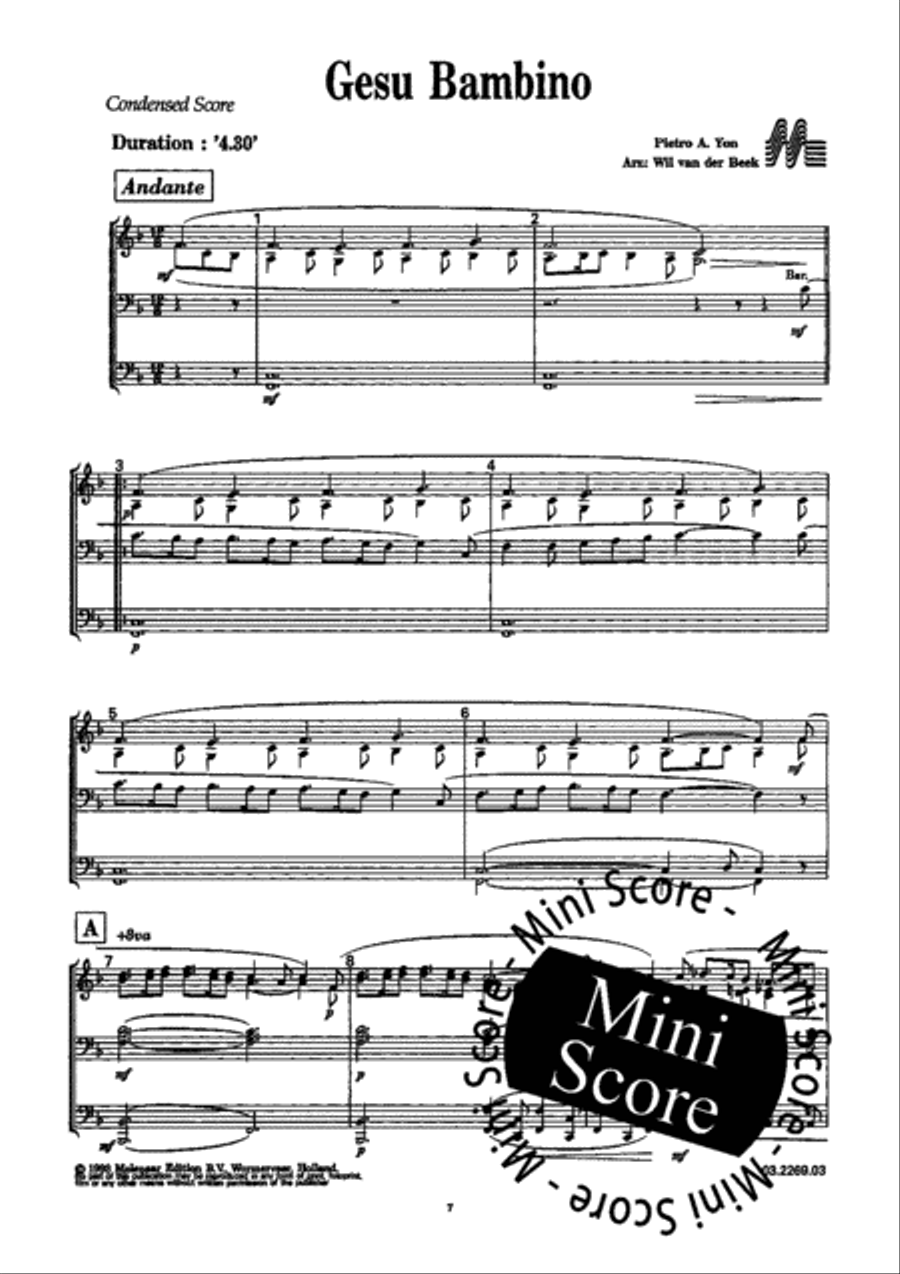 Gesu Bambino Gesu Bambino Fanfare Band scores gallery preview page 13