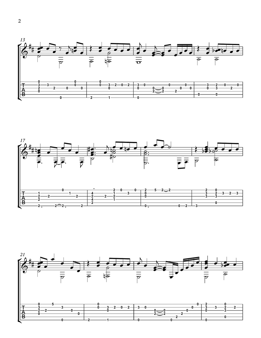 Cien Años Cien Años Guitar Tablature scores gallery preview page 2