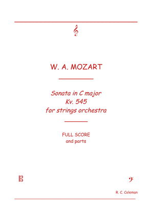 Book cover for Mozart Sonata kv. 545 for String orchestra