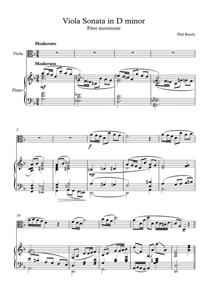 Viola Sonata in D minor image number null
