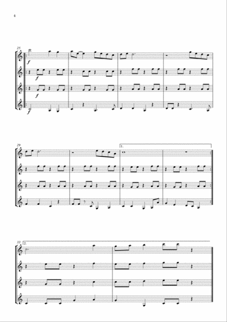 Don't Worry, Be Happy Woodwind Quartet scores gallery preview page 4
