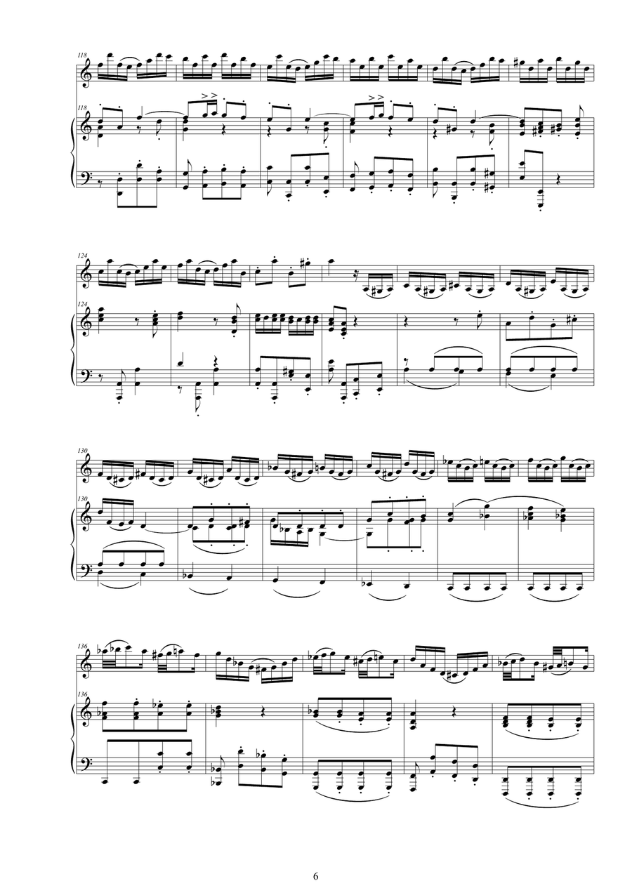 Bach - Violin Concerto No.1 in A minor BWV 1041 for Violin and Piano Violin Solo scores gallery preview page 6