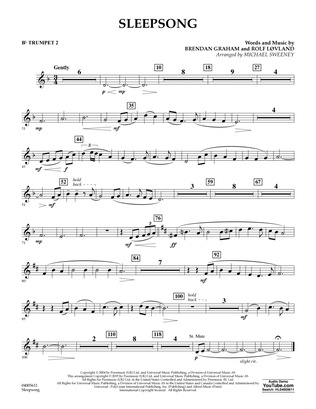 Sleepsong (arr. Michael Sweeney) - Bb Trumpet 2
