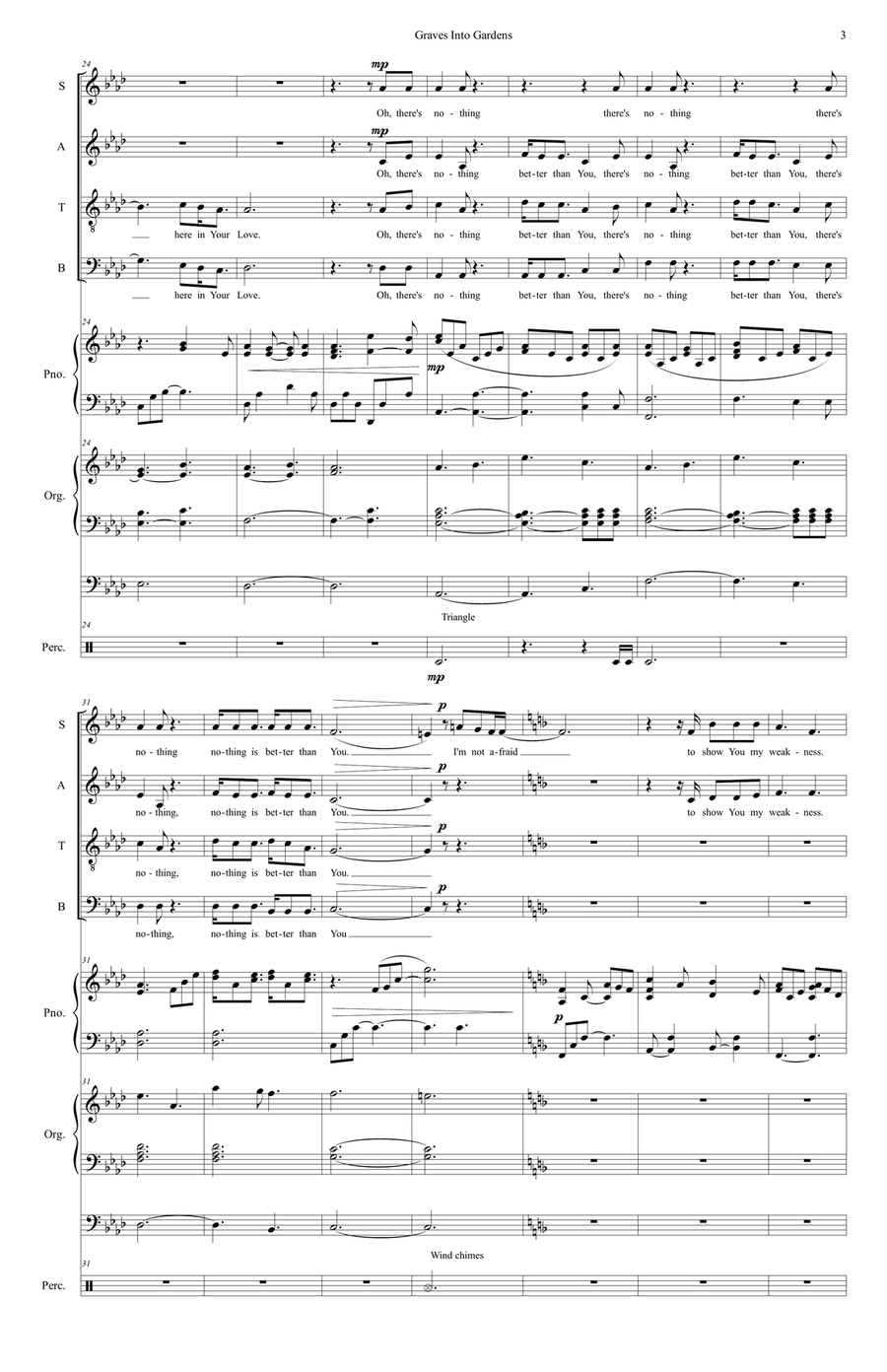 Graves Into Gardens 4-Part scores gallery preview page 3