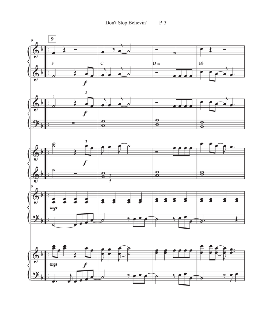 Don't Stop Believin' Piano Method scores gallery preview page 4