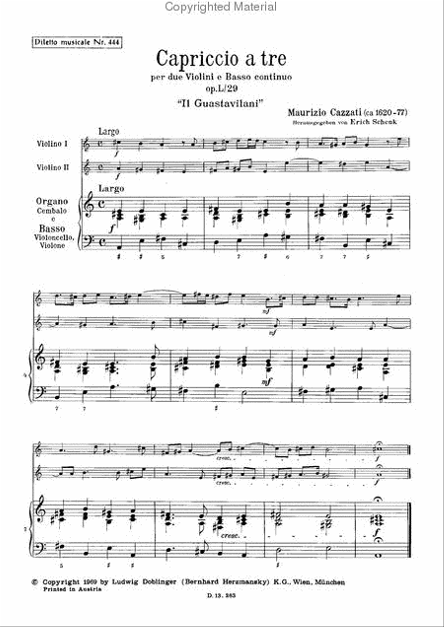 Capriccio a tre A-Dur op. 50 / 29 Violin scores gallery preview page 2