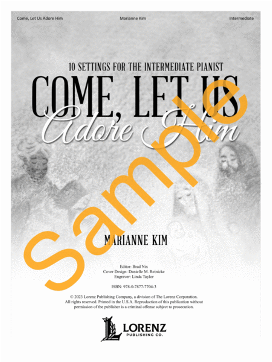 Come, Let Us Adore Him Piano Solo scores gallery preview page 2