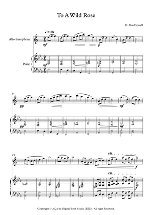 To A Wild Rose - Edward MacDowell (Alto Sax + Piano)