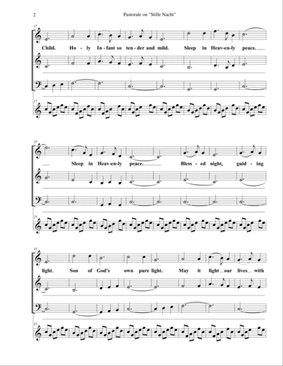 Pastorale on Stille Nacht Organ Solo scores gallery preview page 2