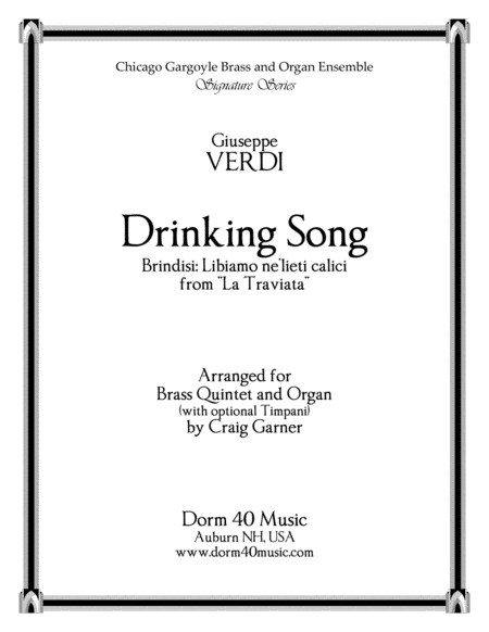 Drinking Song (Brindisi) from "La Traviata" (for Brass Quintet and Organ) image number null