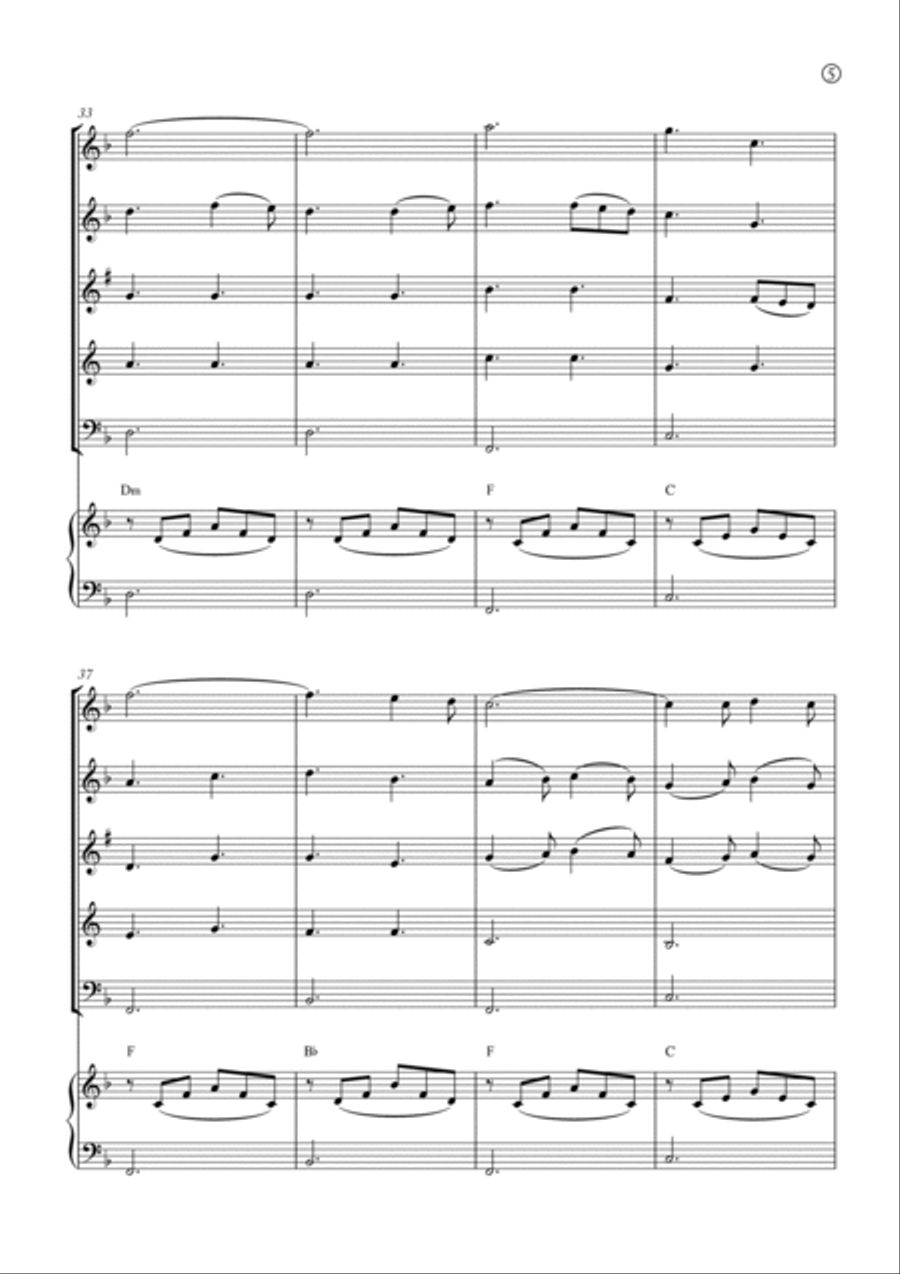 Oh Holy night Woodwind Quintet scores gallery preview page 5