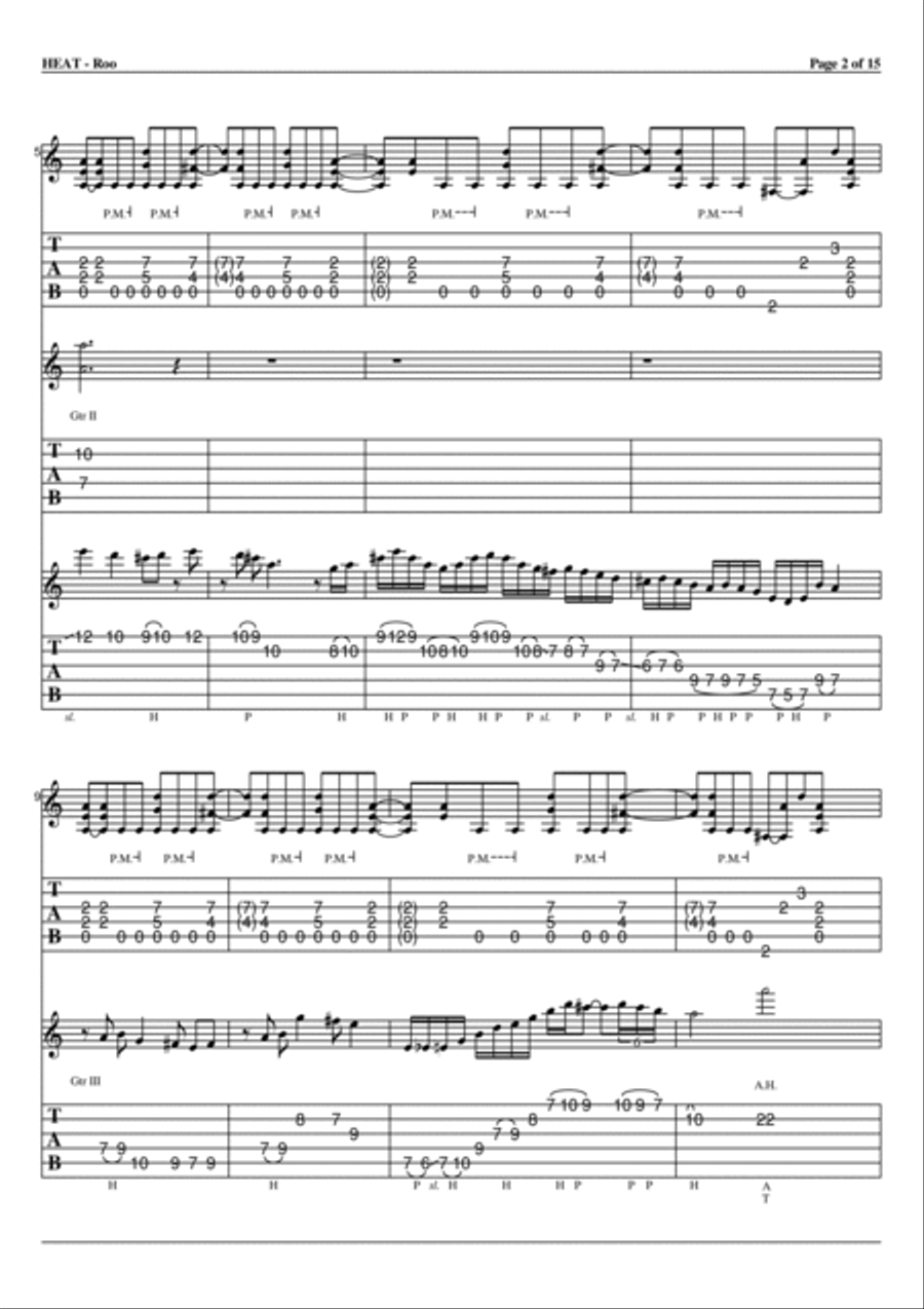 Heat Heat Electric Guitar scores gallery preview page 3