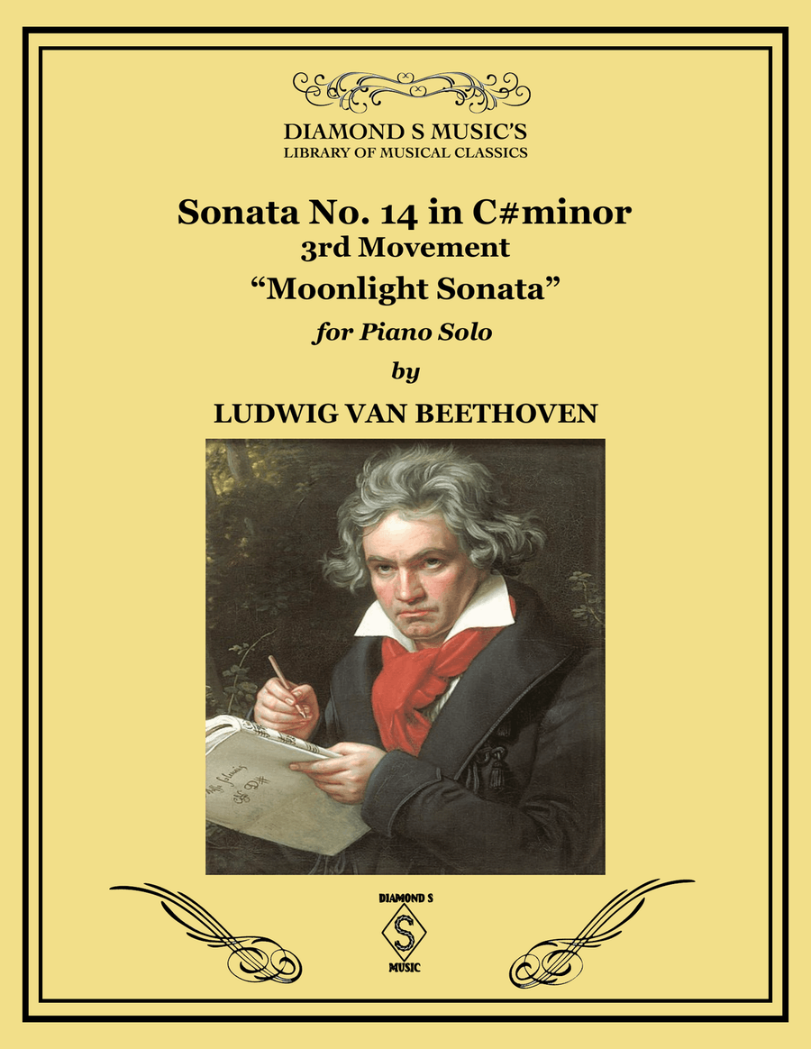Moonlight Sonata - Piano Sonata No. 14 in C#minor - Beethoven - 3rd movement Piano Solo scores gallery preview page 1