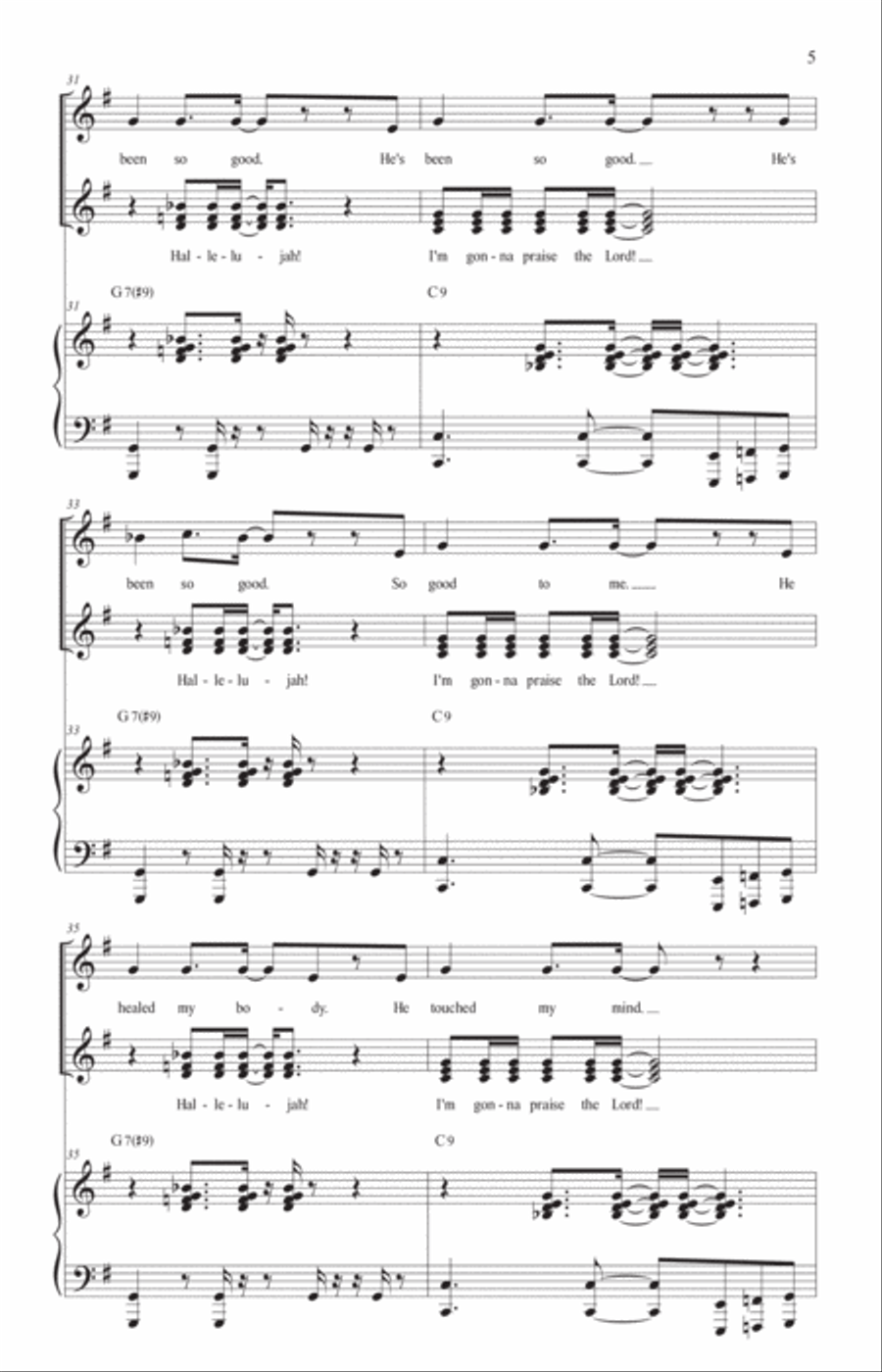 Hallelujah Praise the Lord 3-Part scores gallery preview page 6