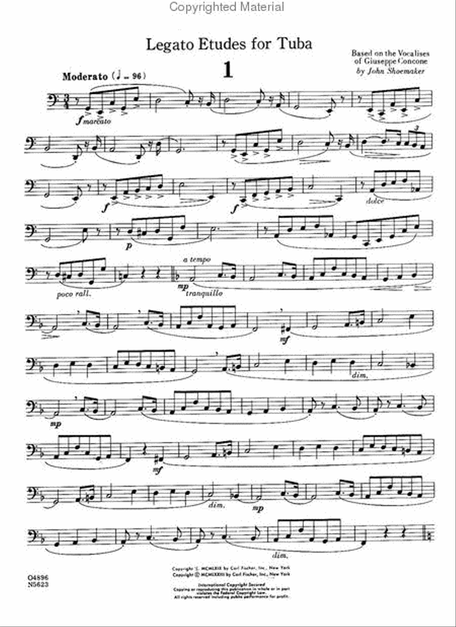 Legato Etudes For Tuba Legato Etudes For Tuba Tuba scores gallery preview page 2