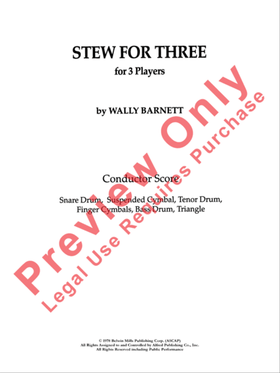 Stew for Three Percussion Ensemble scores gallery preview page 2