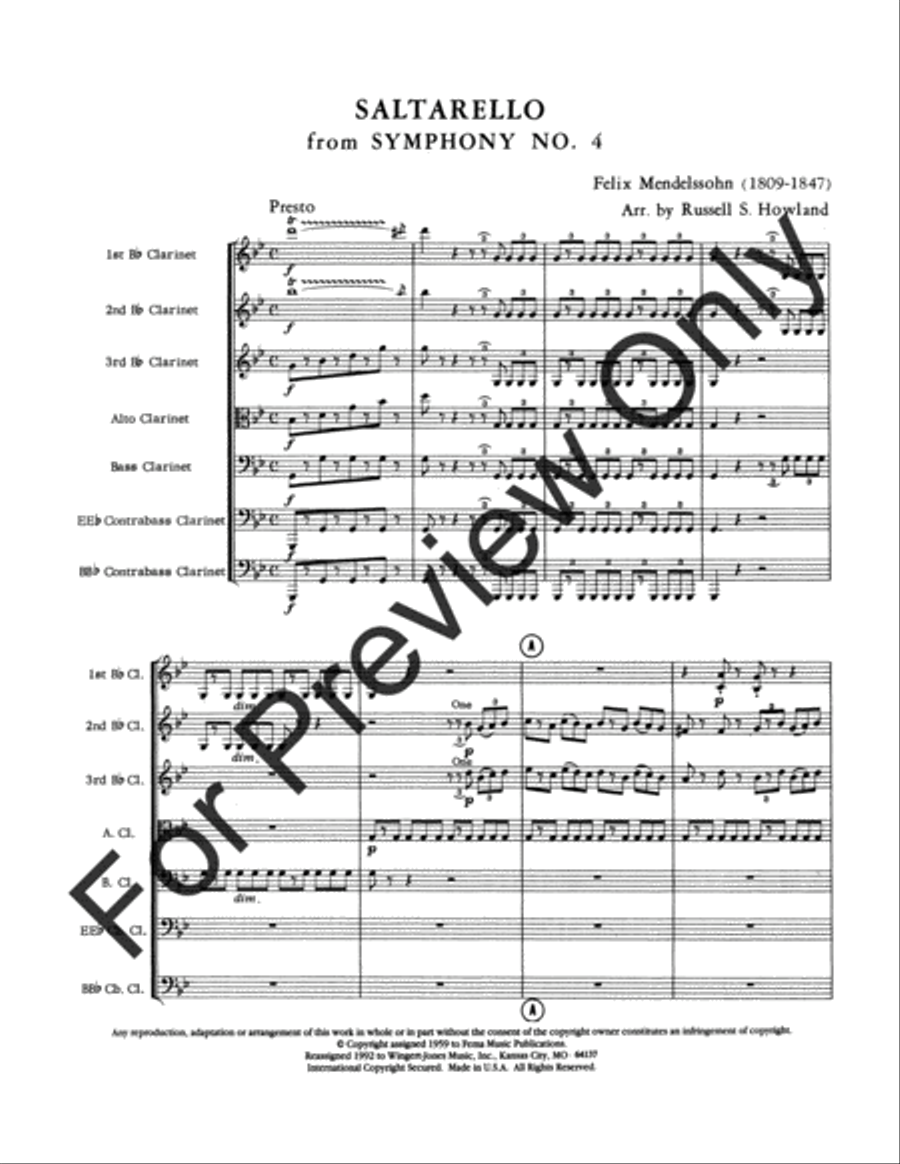 Saltarello from Symphony No.4 Score scores gallery preview page 2