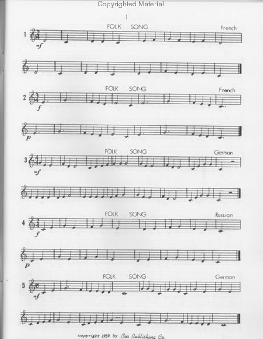 A First Book of Solos for French Horn Horn scores gallery preview page 2