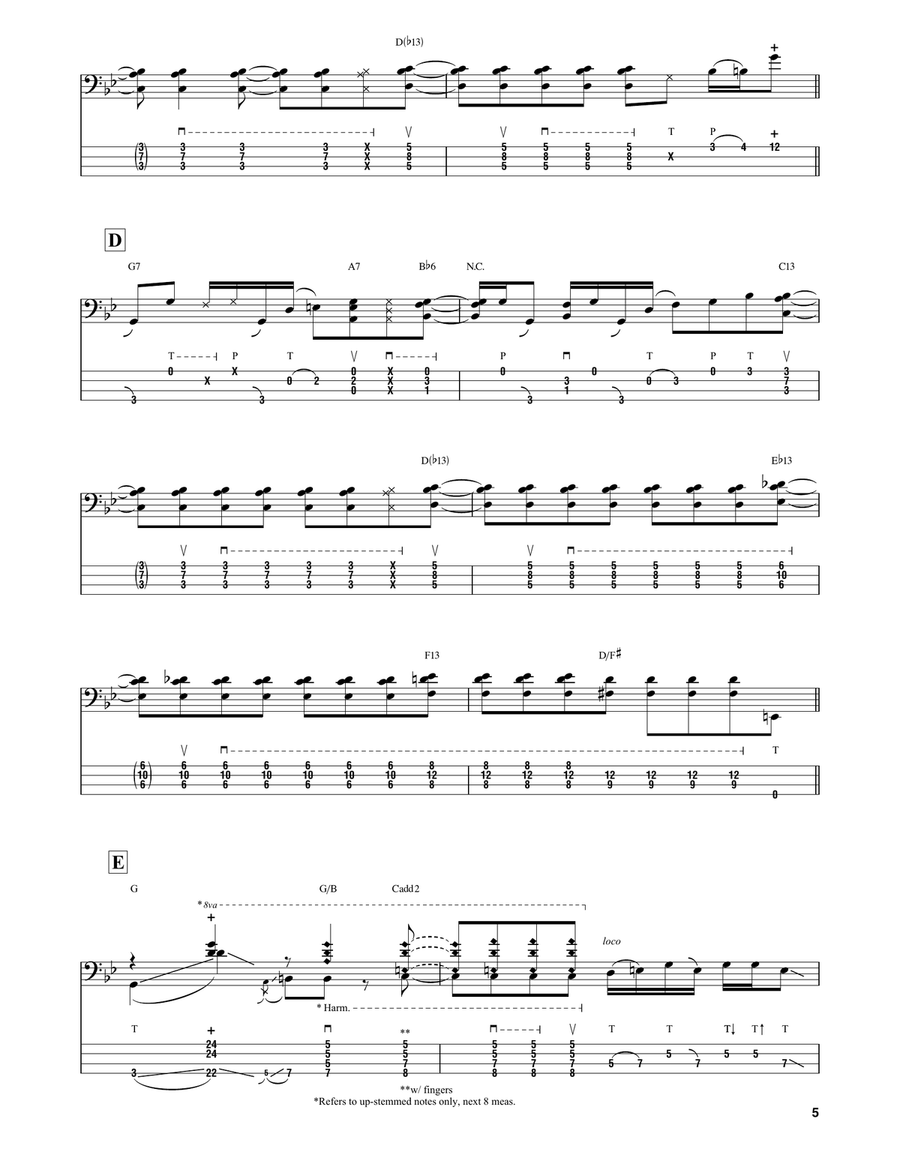 You Can't Hold No Groove Bass Guitar Tablature scores gallery preview page 5