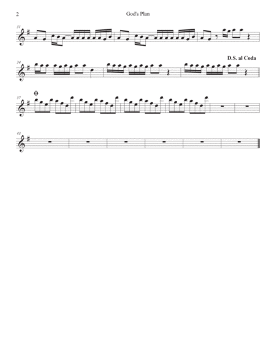 God's Plan String Quartet scores gallery preview page 2