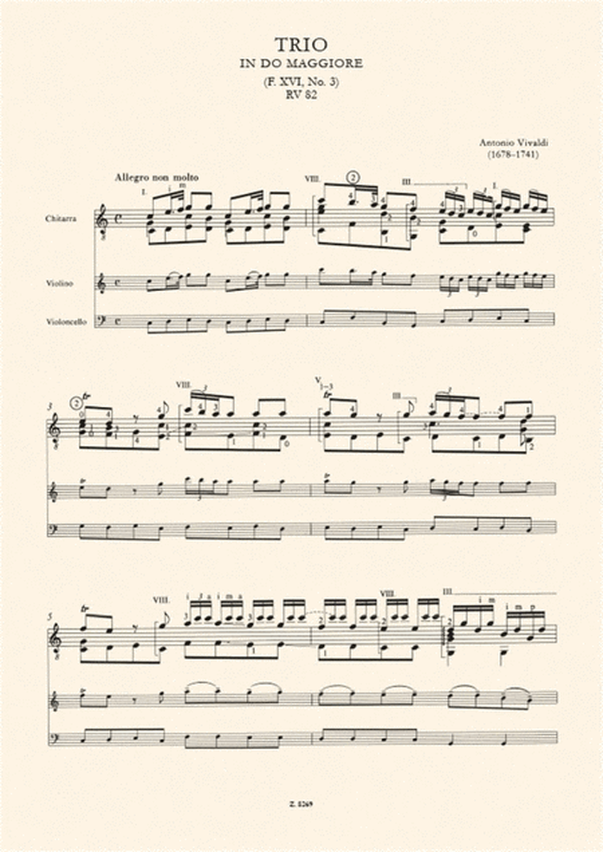 Trio in do maggiore per liuto (chitarra), violin