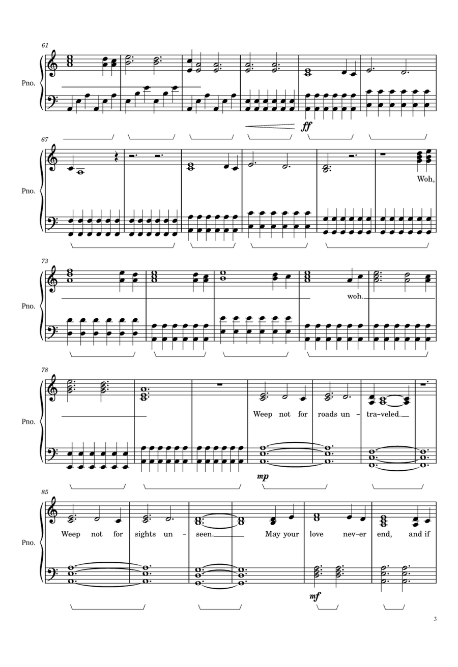 Roads Untraveled Easy Piano scores gallery preview page 3
