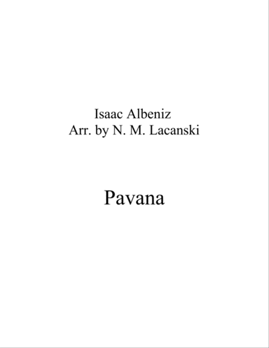 Pavana Violin Solo scores gallery preview page 1