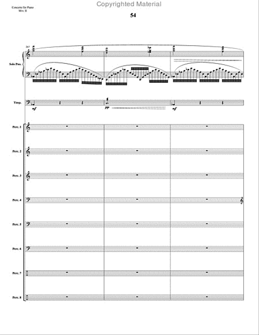 Concerto for Piano and Percussion Orchestra Percussion Ensemble scores gallery preview page 76